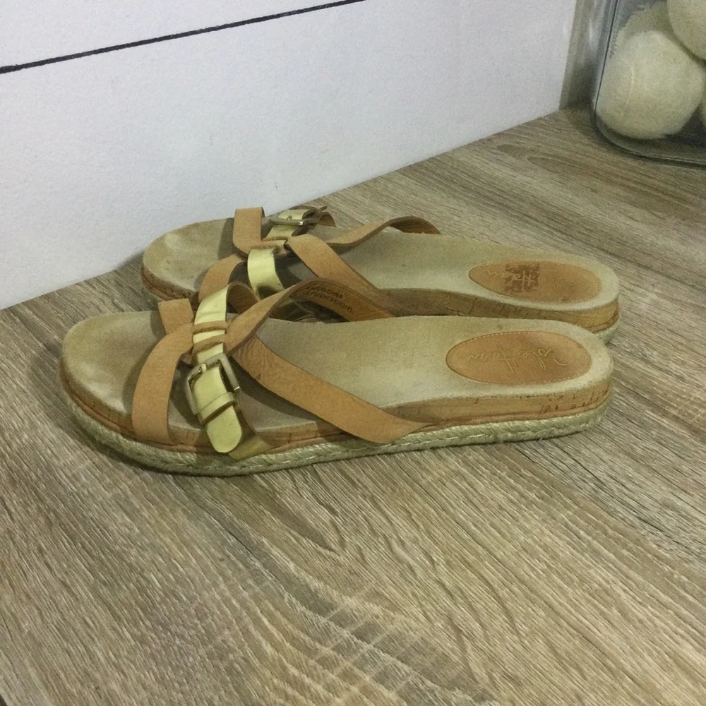 Cole Haan‎ espadrille sandals Womens size 7 Tan and Gold